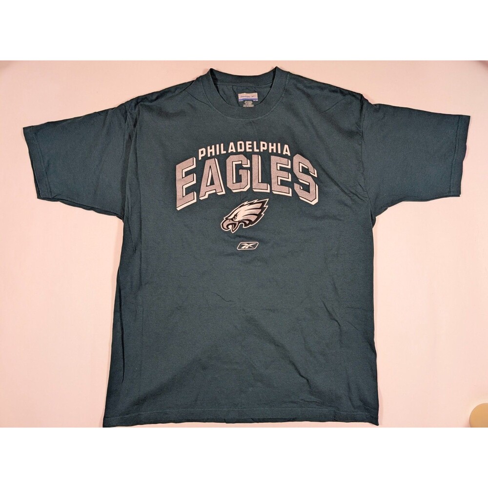 Reebok Philadelphia Eagles T-shirt Men's Size Large Long Sleeve NFL Green